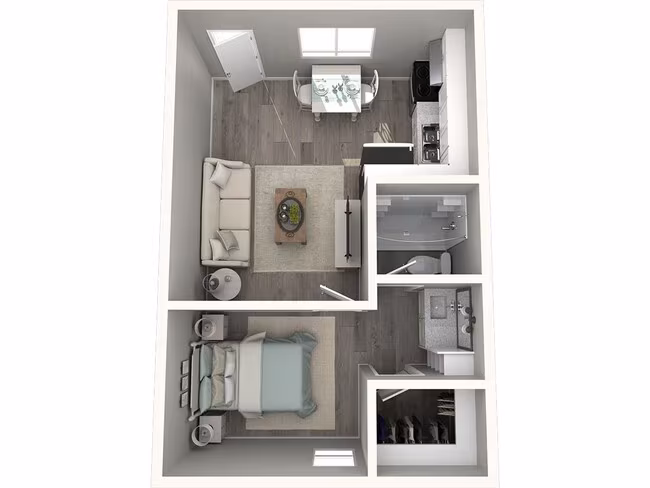 1 Bed • 1 Bath 6 floor plan